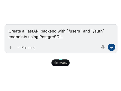 A code editor prompt box where the spoken endpoint names are set in code formatting, and the LotusQ pill showing Ready